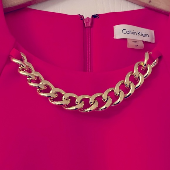 Calvin Klein Pink Dress with gold accent chain - Picture 3 of 3